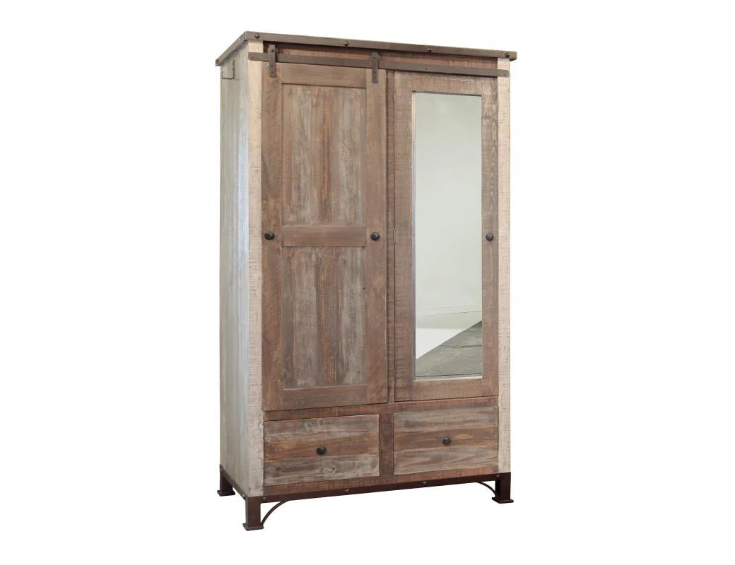 Dodge Solid Wood Wardrobe Armoire – Classic Bedroom Storage Cabinet-OUCH CART | Wardrobe