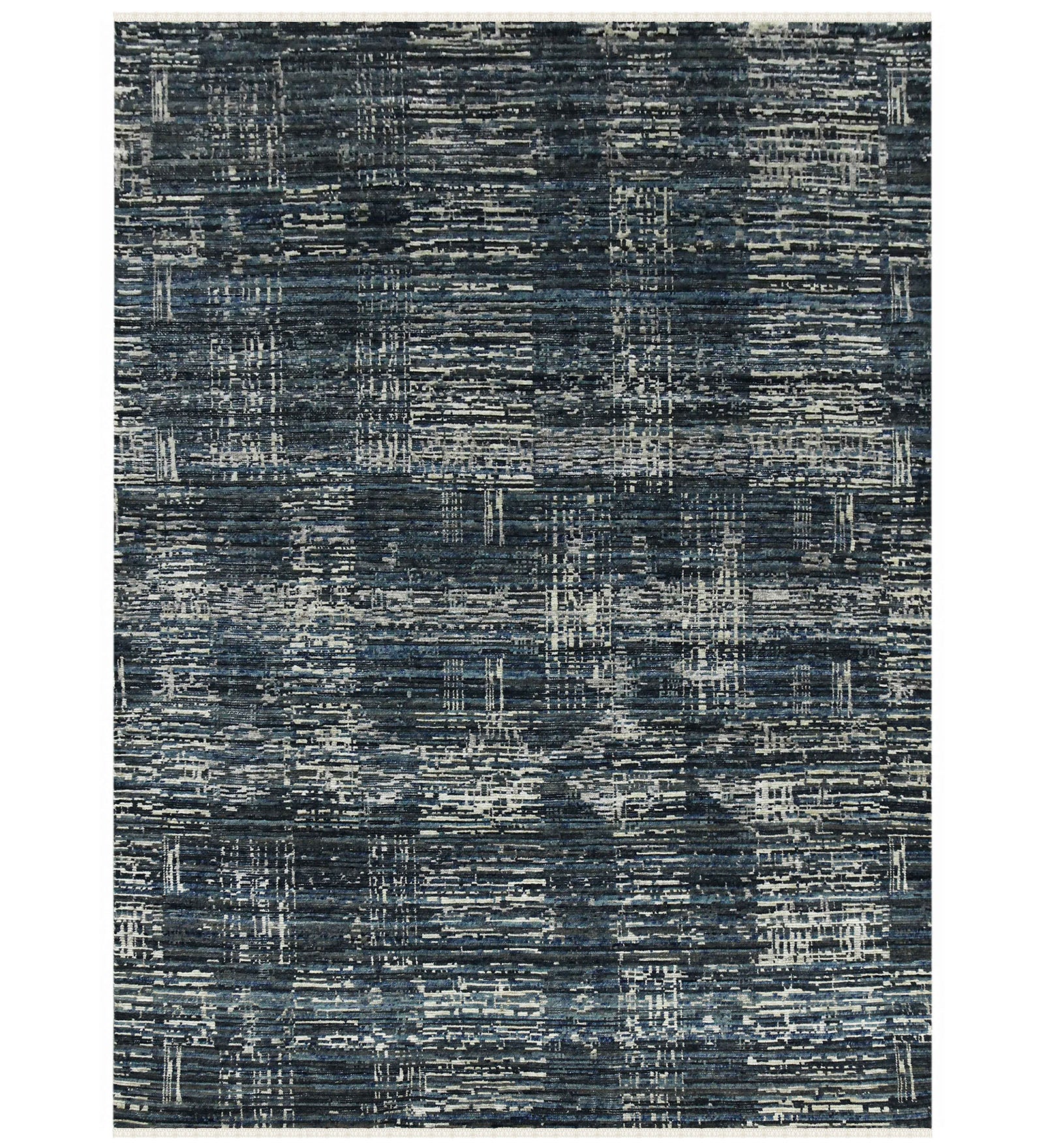 Metropolis Modern Pattern Hand Knotted Rectangle Anti-Skid Designer Carpet, Prayer Rug For Office Cabins, Small Living Spaces - 2'X3'