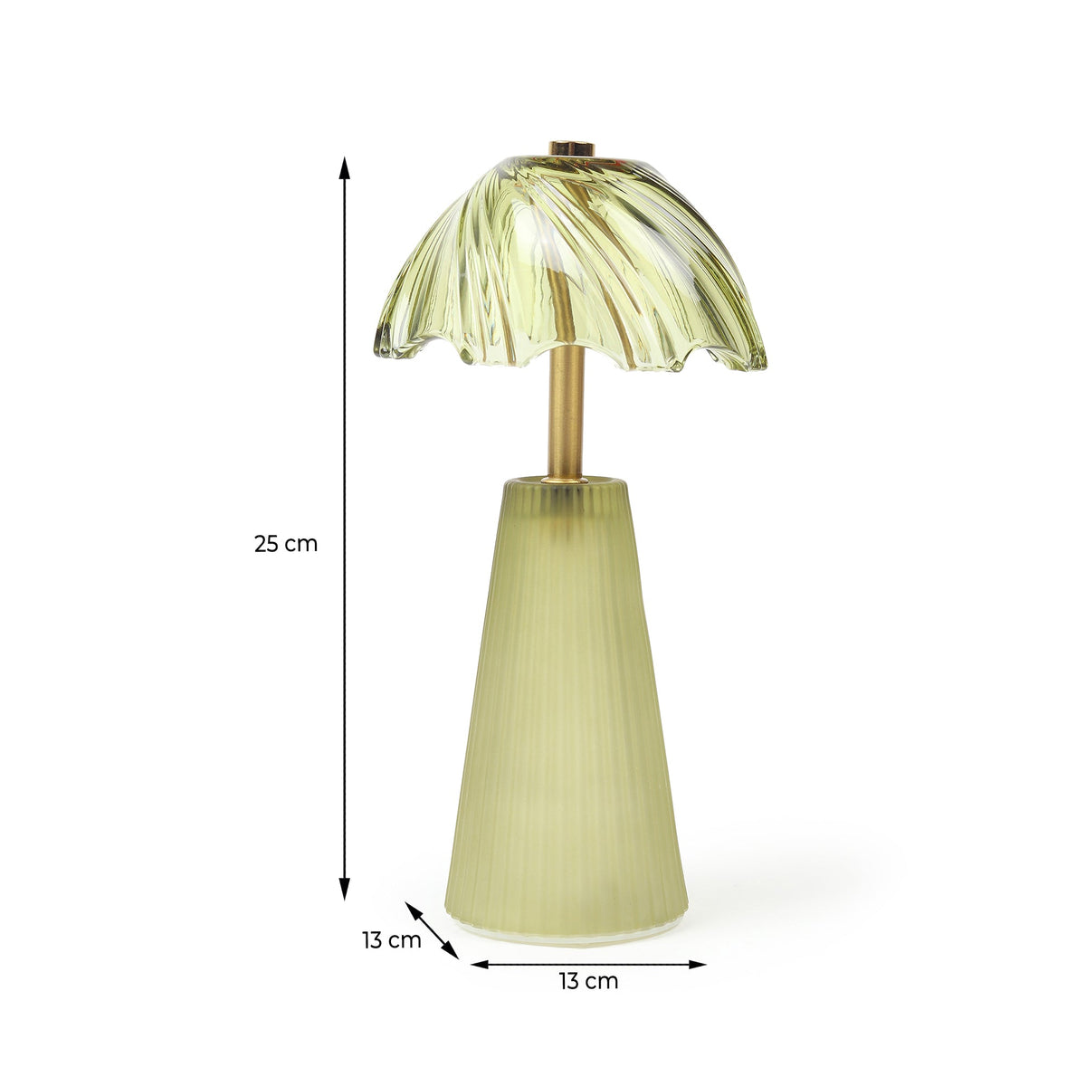 Calista Crystelle Glass Lamp Ouch Cart