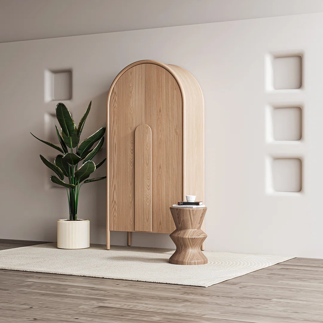 Contemporary Solid Wood Wardrobe – Modern & Simple Bedroom Storage Armoire - OUCH CART |Wardrobe