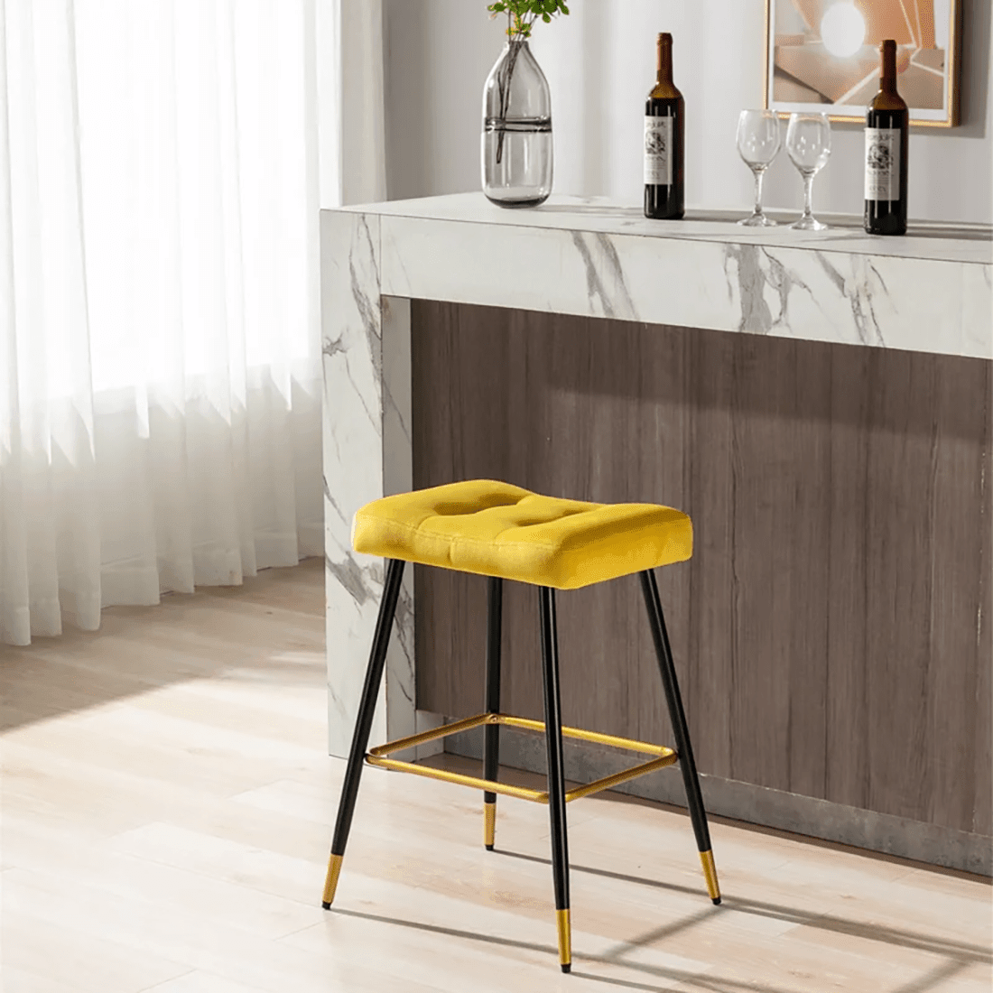 JULIO COUNTER STOOL YELLOW - Ouch Cart