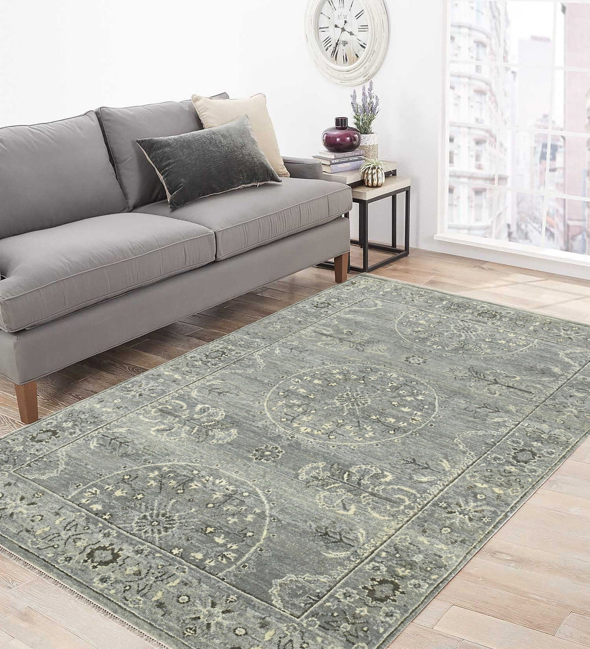 Nuit Arabe Traditional Pattern Hand Knotted Rectangle Anti-Skid Designer Carpet, Area Rug For Bed Room, Living Room - 6'x9' sar