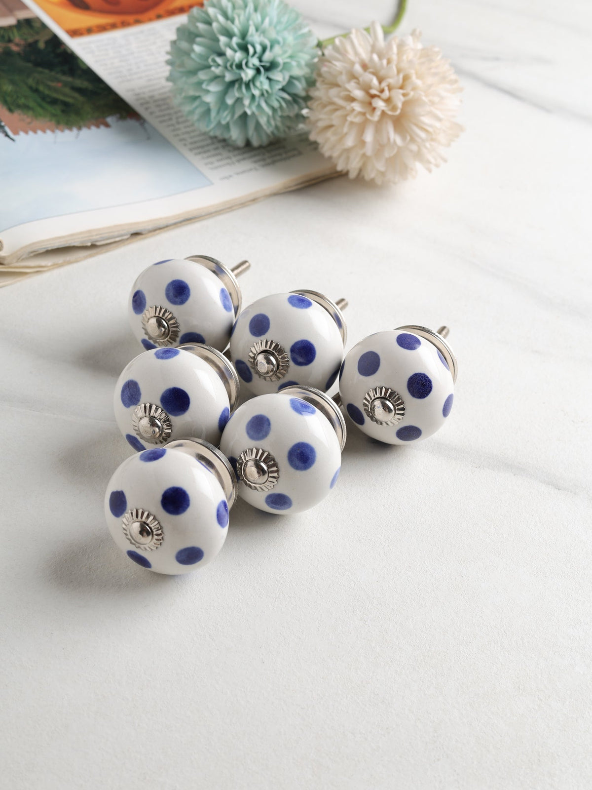 Blue Belle Knob set of 6 M.M.I. OVERSEAS