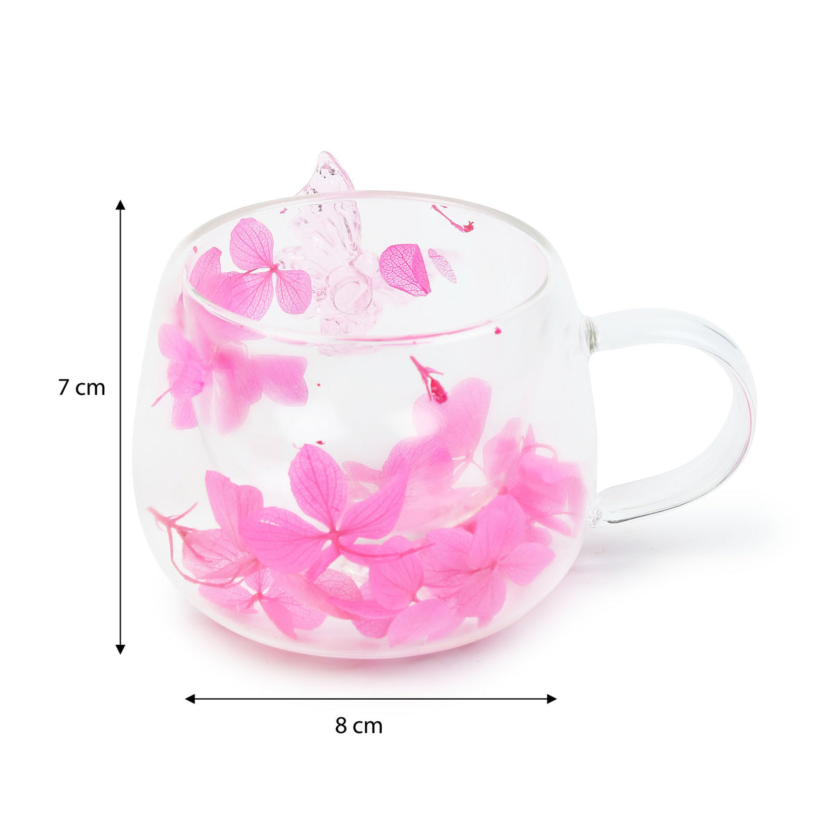 Titli Bloom Glass Mug Pink