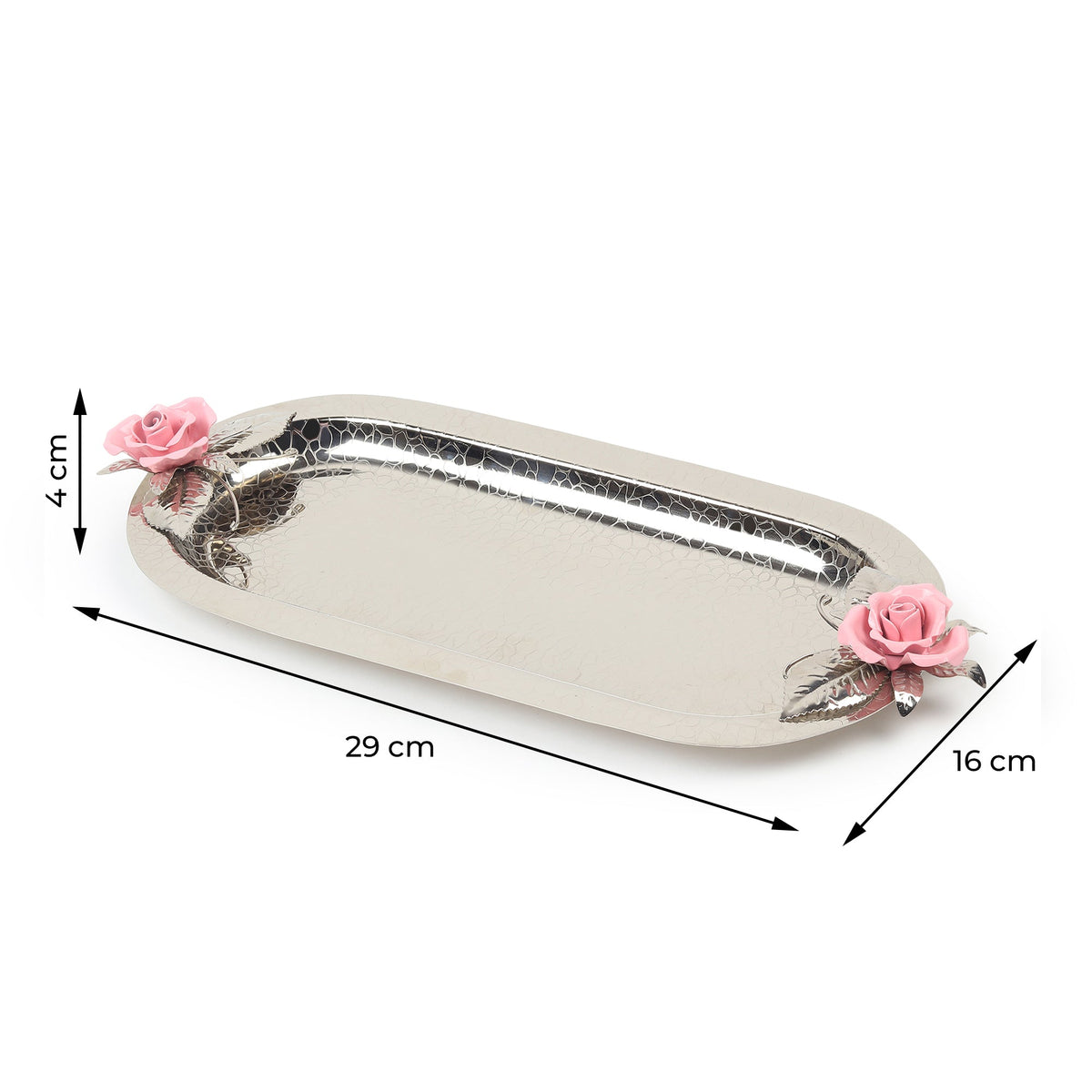 Petal Eclat Pink Oval Tray Ouch Cart