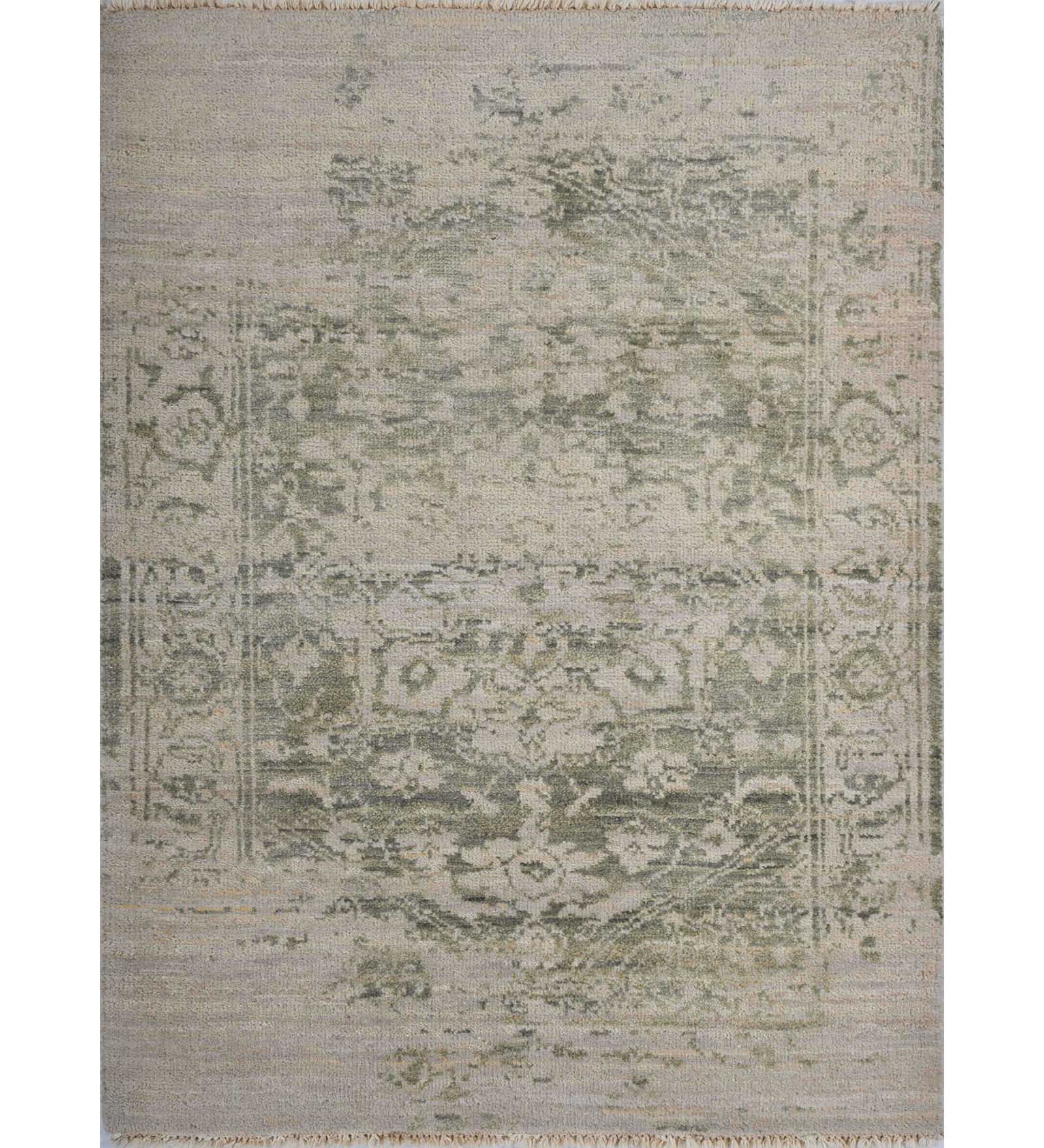 Dazzle Transitional Pattern Hand Knotted Rectangle Anti-Skid Designer Carpet, Prayer Rug For Office Cabins, Small Living Spaces - 2'X3'