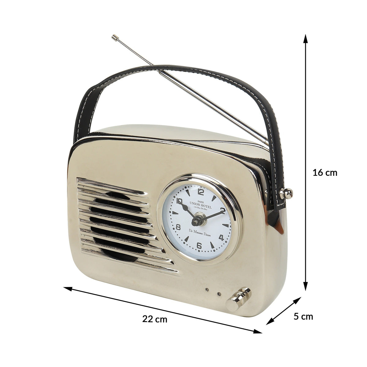 Melodic Memories Table Clock Silver M.M.I. OVERSEAS