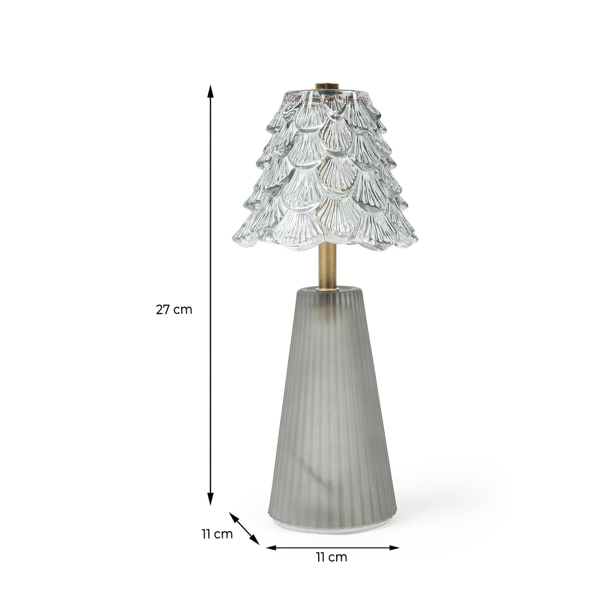 Marcelle Crystelle Glass Lamp Ouch Cart