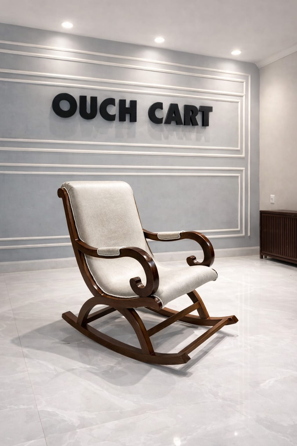 Aamazing Hand Carved Rocking Chair (Teak Wood ) OUCH CART