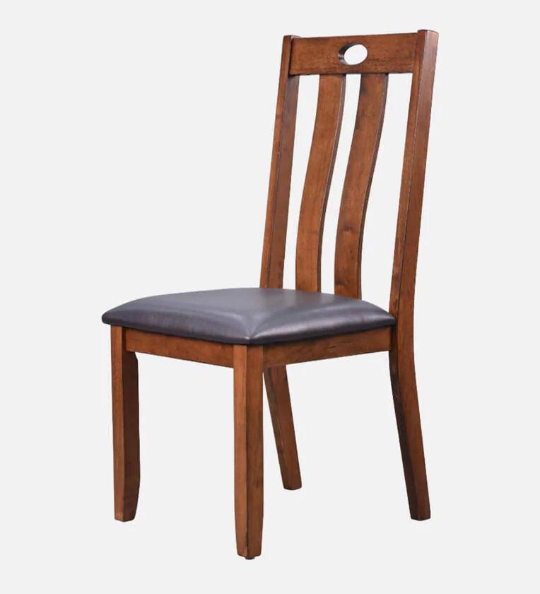 Solid Wood 4 Seater Dining Set In Brown Colour - Ouch Cart