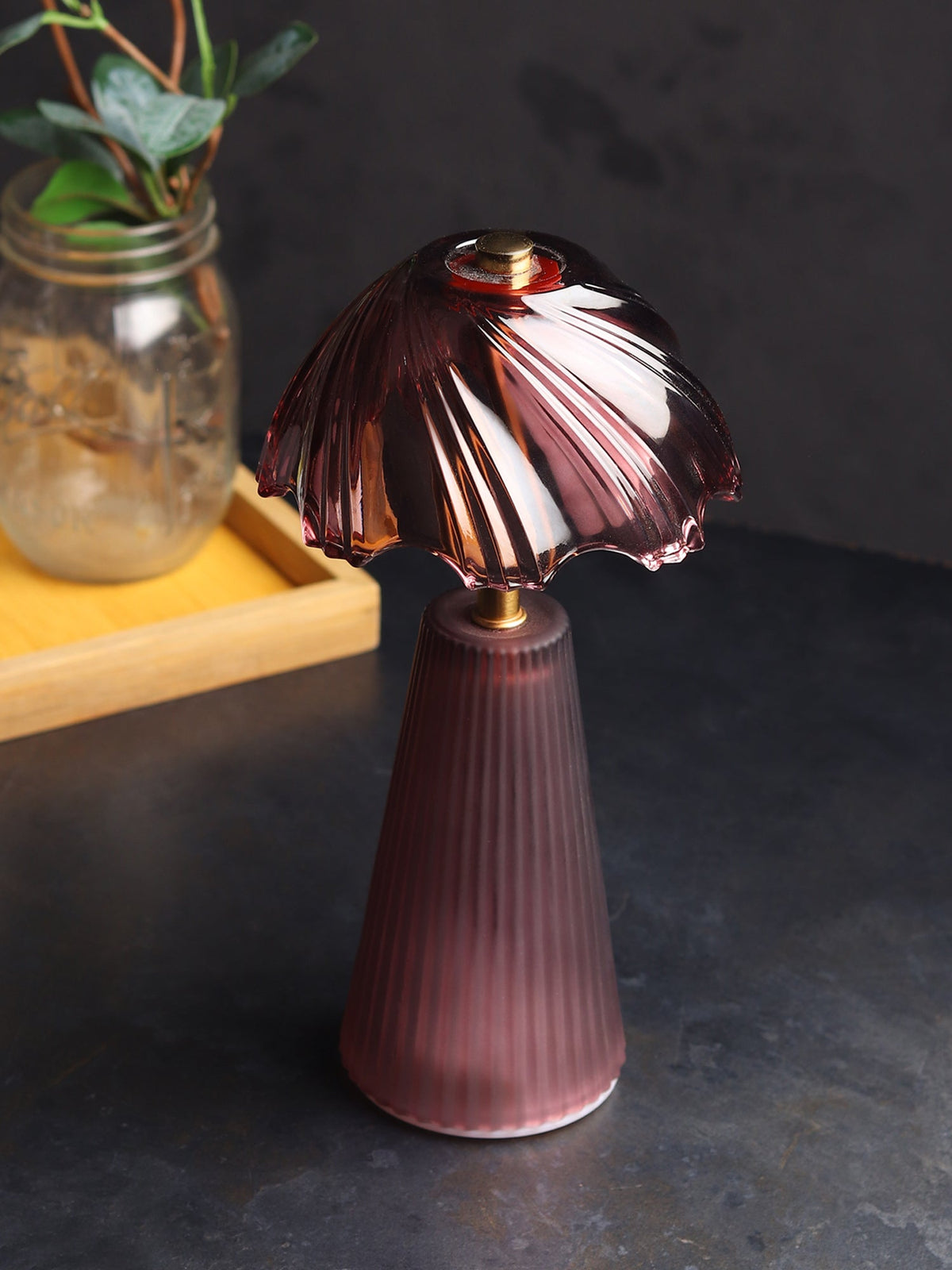 Calista Crystelle Glass Lamp Ouch Cart