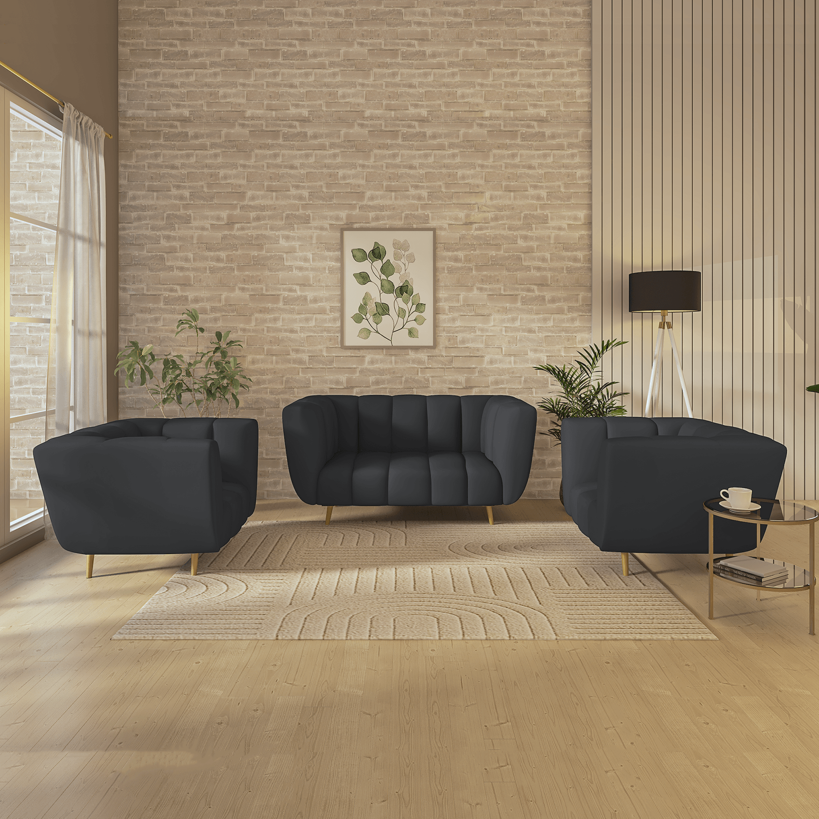 Mushy High Density Foam Sofa Set - Ouch Cart