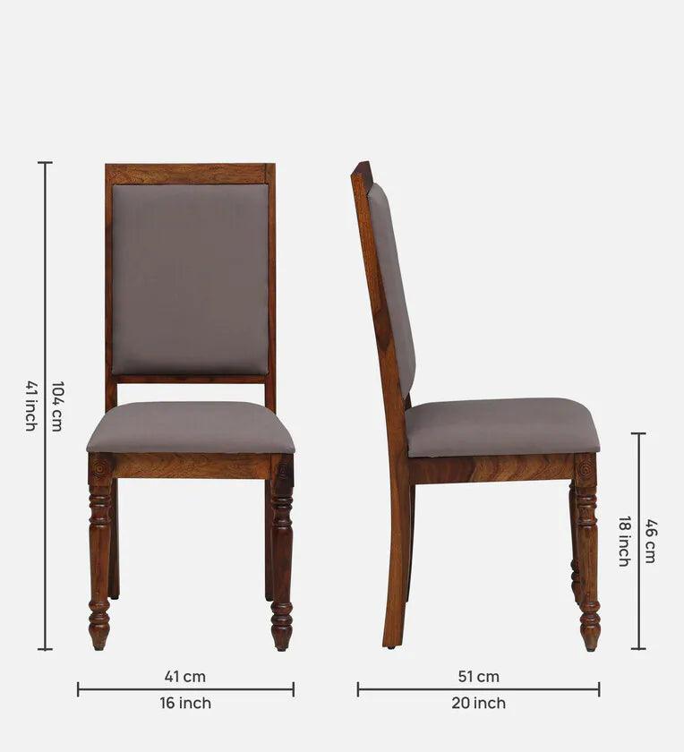 Sheesham Wood 4 Seater Dining Set In Honey Oak Finish - Ouch Cart