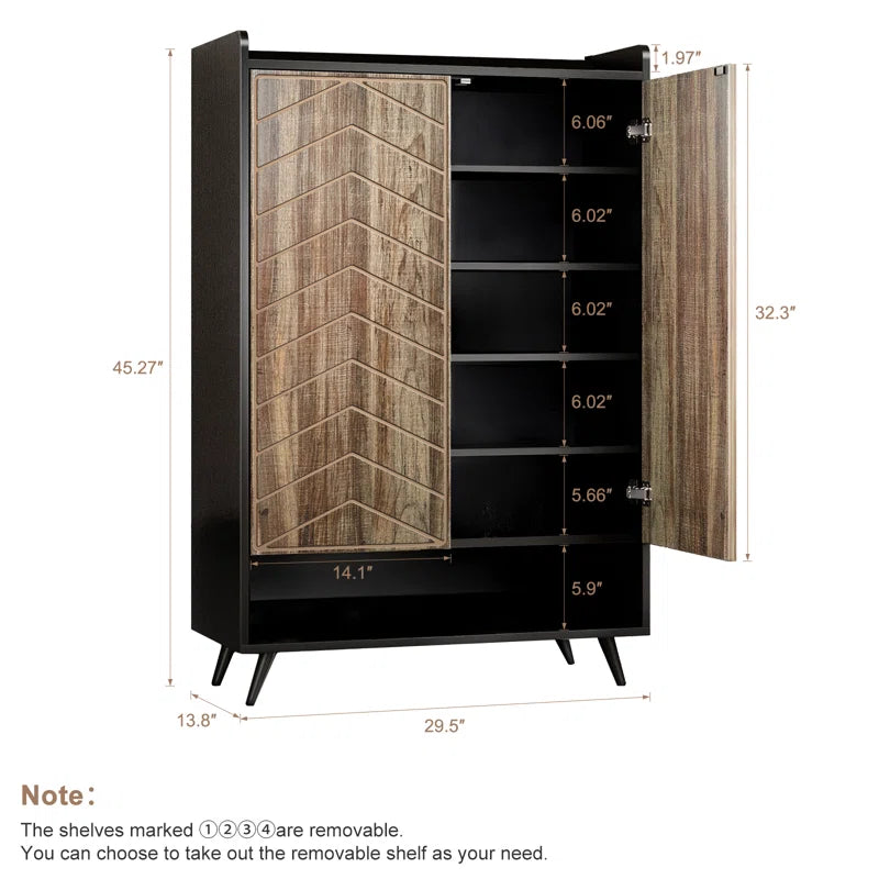 24 Pair Shoe Storage Cabinet OUCH CART