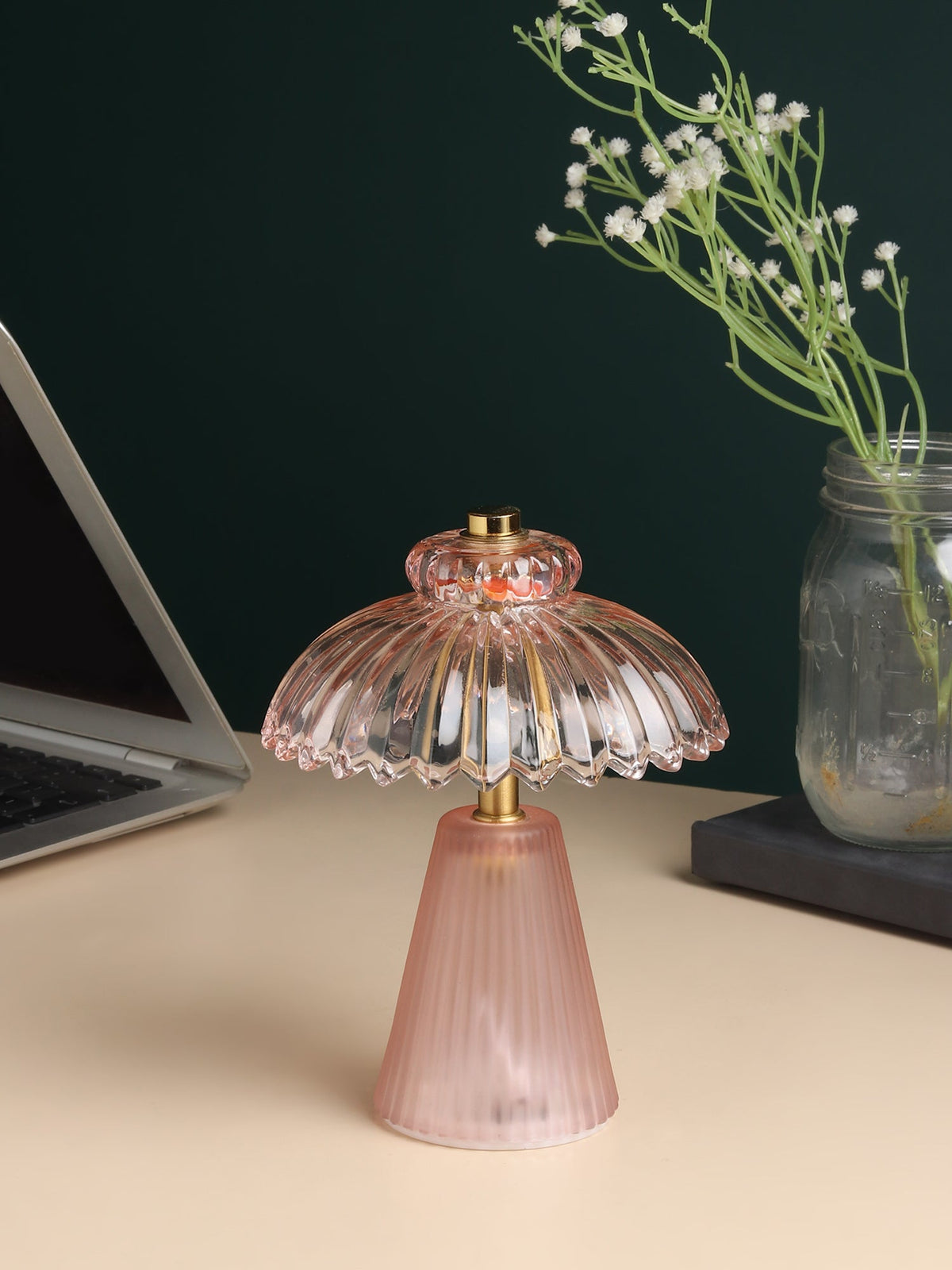 Cressa Crystelle Glass Lamp Ouch Cart