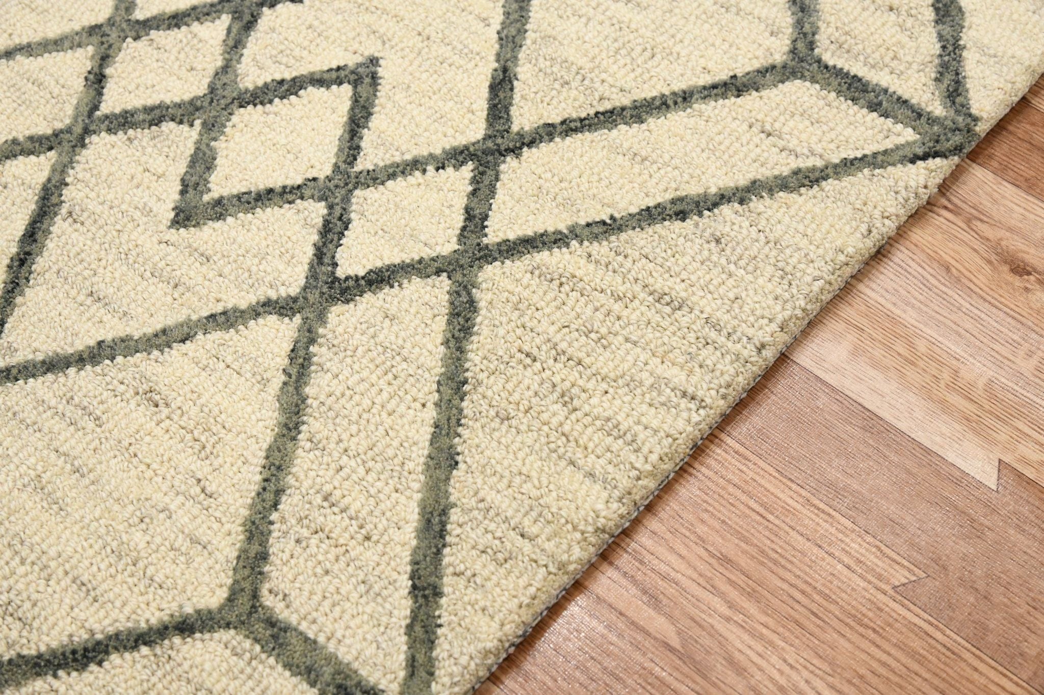 Ivory Wool Vista 5x8 Feet  Hand-Tufted Carpet - Rug