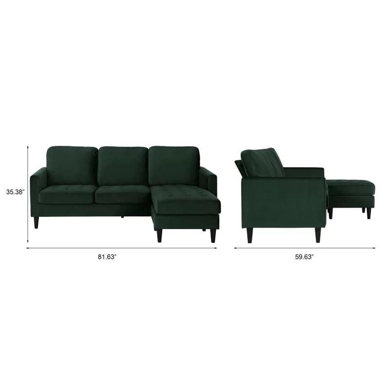 2 - Piece Upholstered Corner And L Shape Sofa Chaise - Ouch Cart
