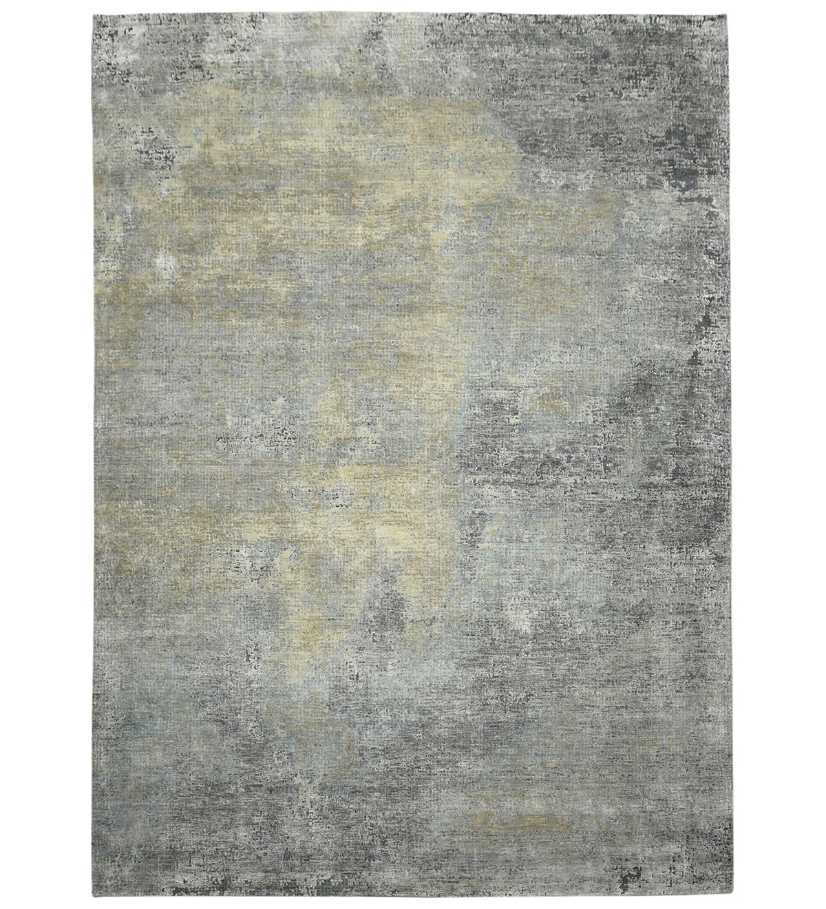 Emerald Modern Pattern Hand Knotted Rectangle Anti-Skid Designer Carpet, Prayer Rug For Office Cabins, Small Living Spaces - 2'X3' Saraswati Global