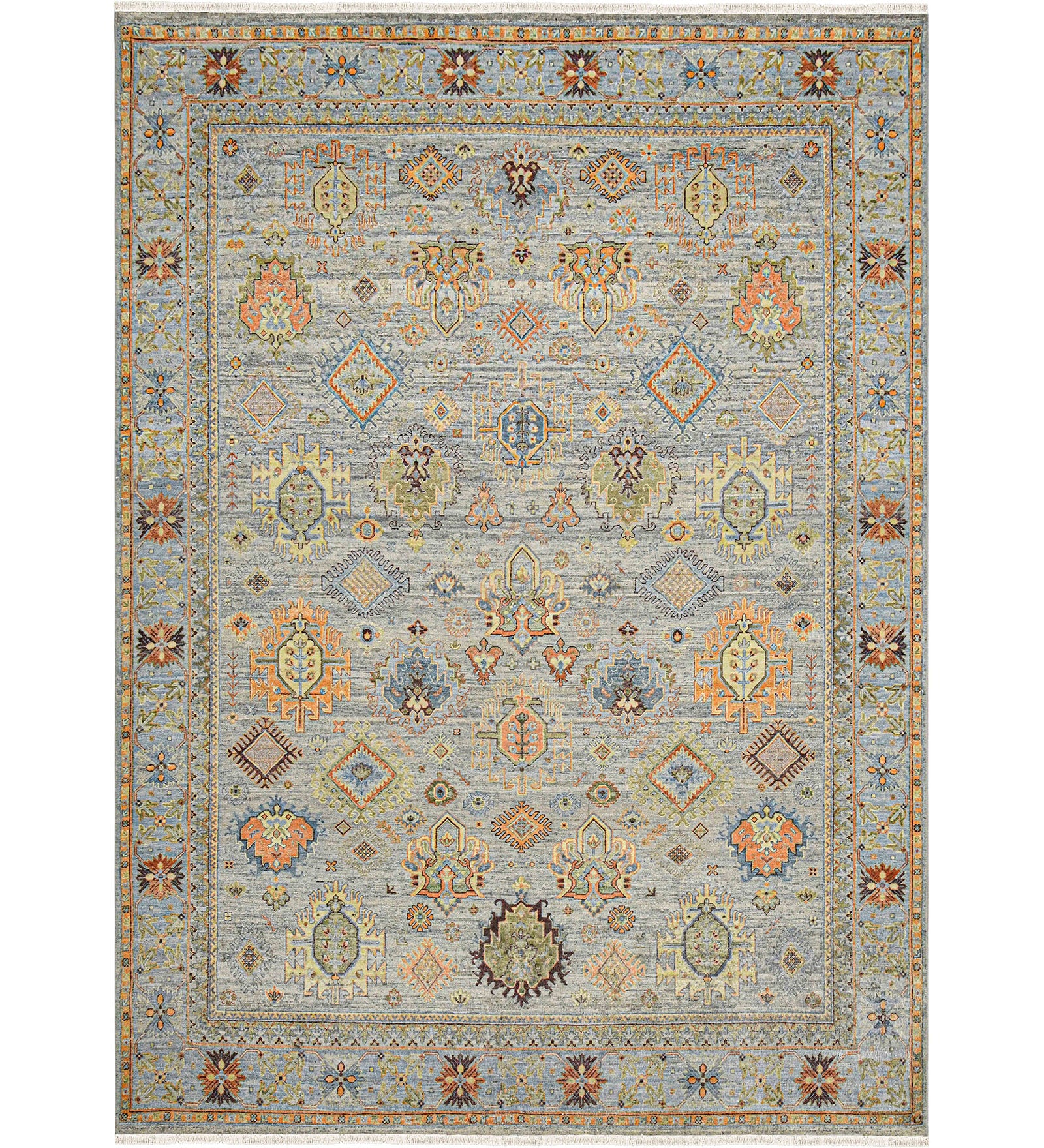Mahal Traditional Pattern Hand Knotted Rectangle Anti-Skid Designer Carpet, Area Rug For Bed Room, Living Room - 6'x9'