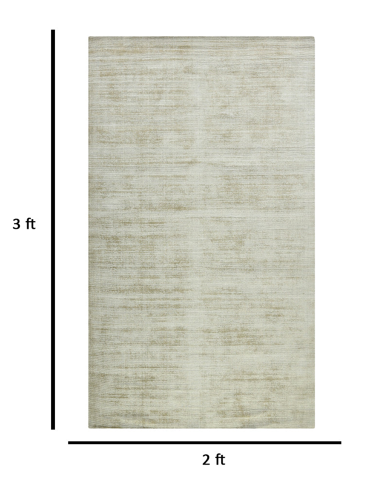 Affinity Solid Pattern Hand Woven Rectangle Anti-Skid Designer Carpet, Prayer Rug For Office Cabins, Small Living Spaces - 2'x3' Saraswati Global