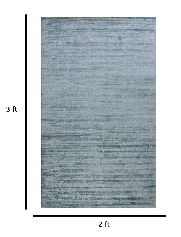 Affinity Solid Pattern Hand Woven Rectangle Anti-Skid Designer Carpet, Prayer Rug For Office Cabins, Small Living Spaces - 2'x3' Saraswati Global