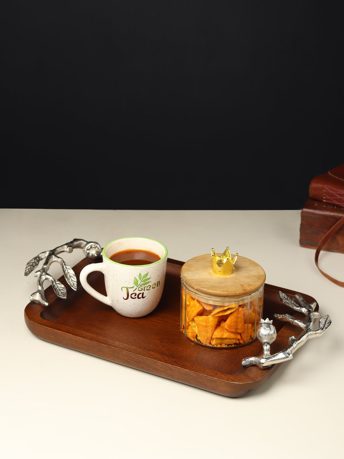 Pomegranate tray gold M.M.I. OVERSEAS