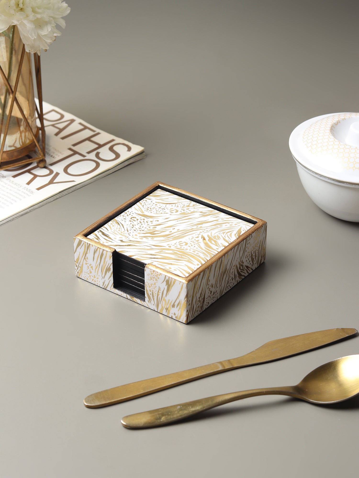 Zivra Gold Coaster Set of 4