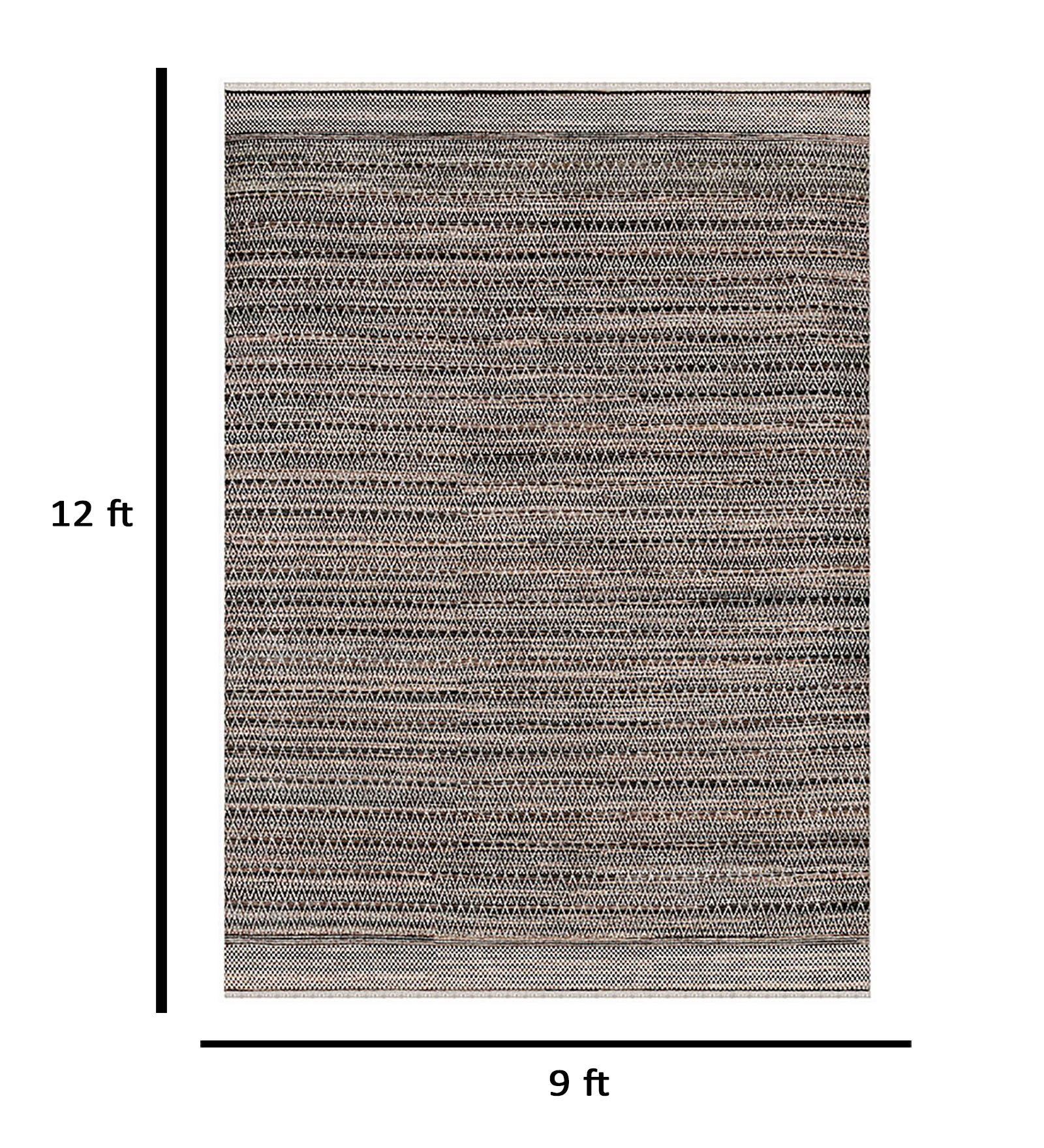 Metropolis Modern Pattern Hand Knotted Rectangle Anti-Skid Designer Carpet, Area Rug For Bed Room, Living Room - 9'X12' Saraswati Global