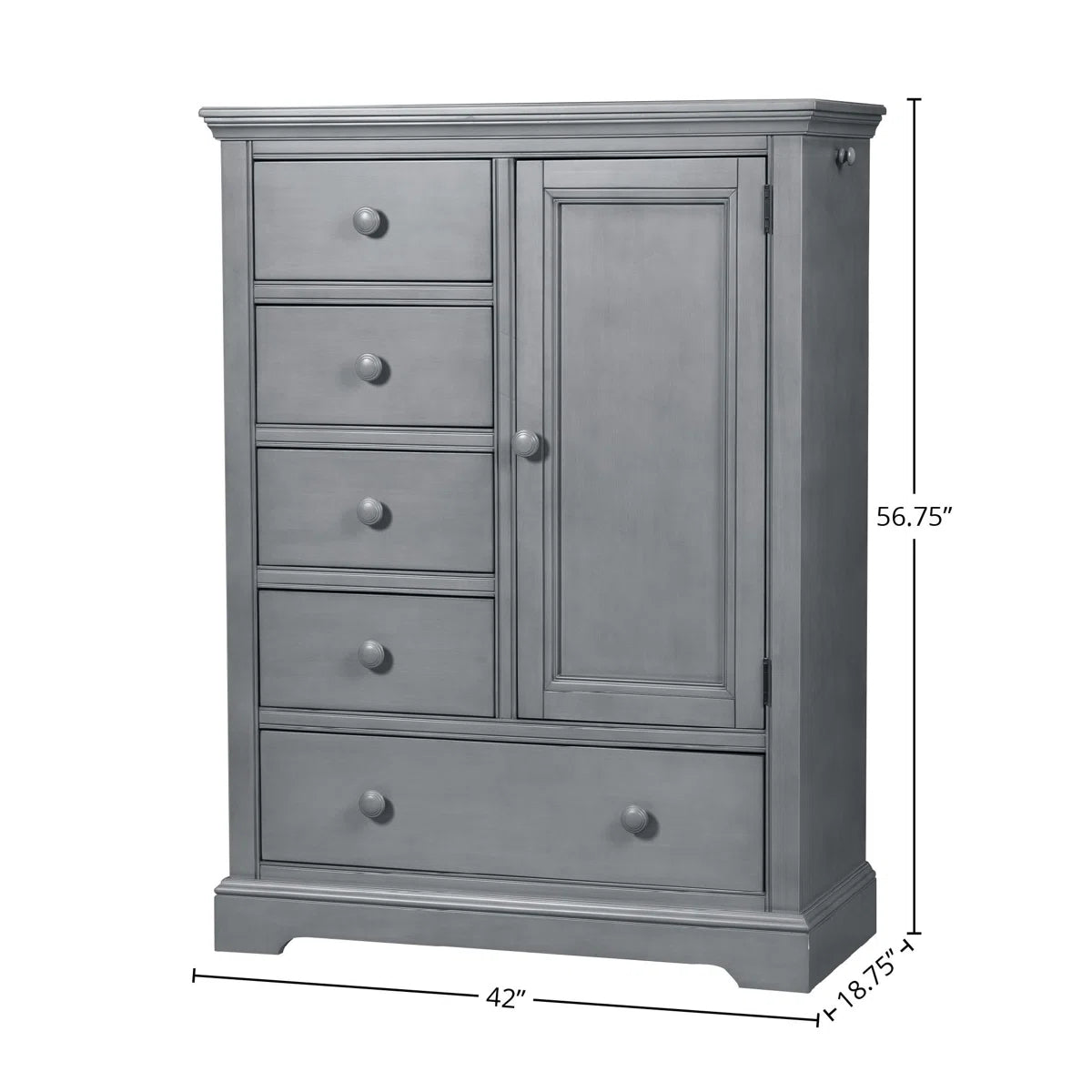 Charter Bedroom Armoire Solid Wood Storage Cabinet OUCH CART
