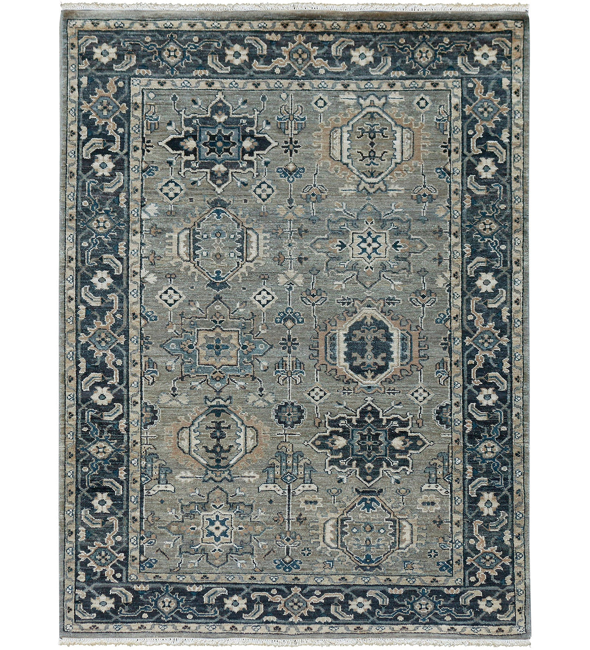 Heritage Traditional Pattern Hand Knotted Rectangle Anti-Skid Designer Carpet, Prayer Rug For Office Cabins, Small Living Spaces - 3'X5' Saraswati Global