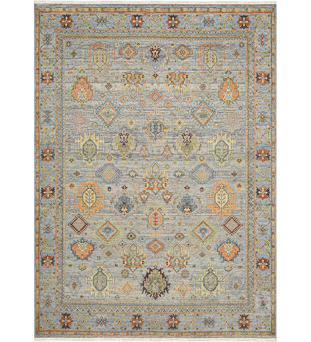Mahal Traditional Pattern Hand Knotted Rectangle Anti-Skid Designer Carpet, Prayer Rug For Office Cabins, Small Living Spaces - 4'x6' Saraswati Global
