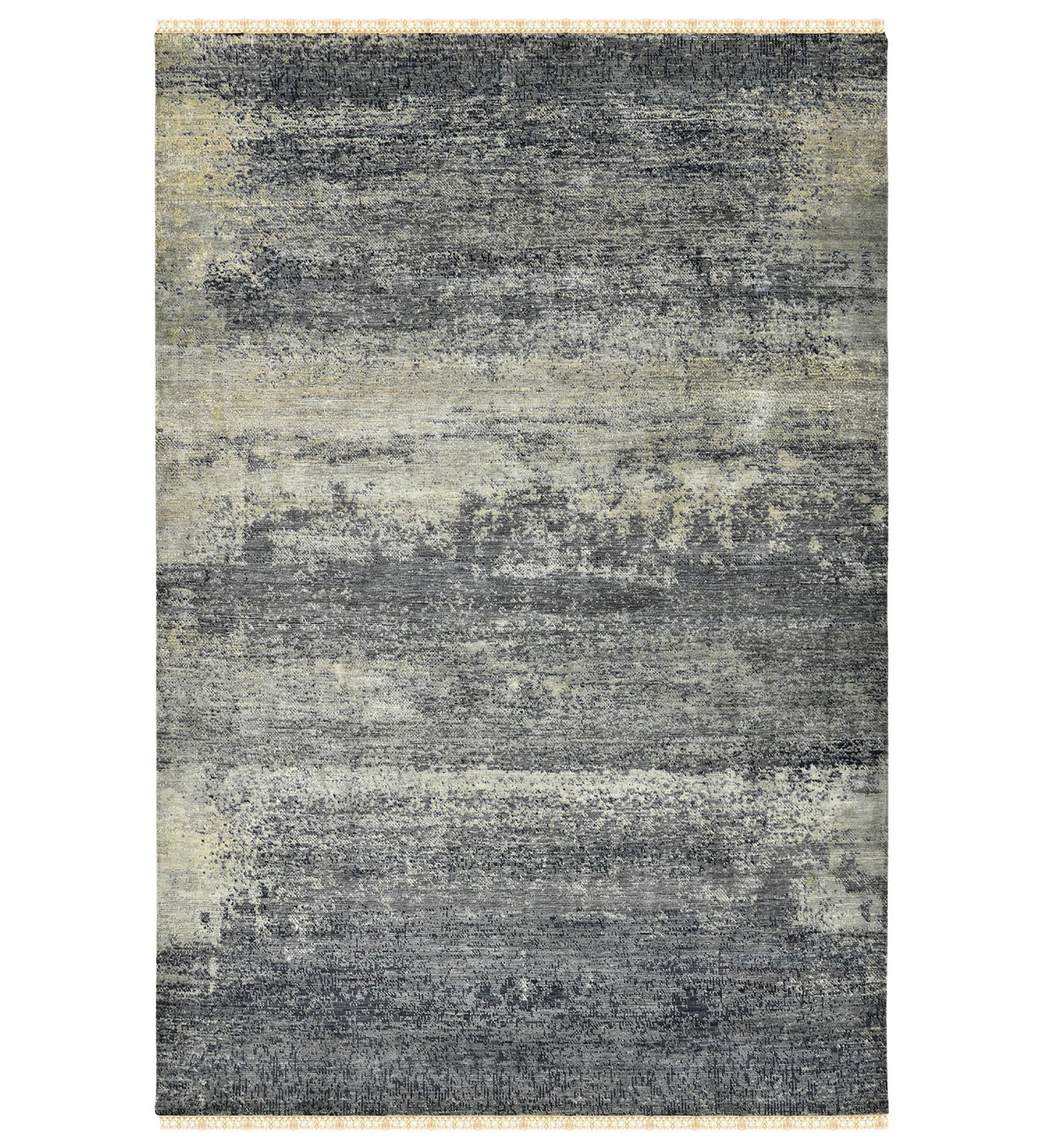 Dazzle Modern Pattern Hand Knotted Rectangle Anti-Skid Designer Carpet, Prayer Rug For Office Cabins, Small Living Spaces - 4'x6' Saraswati Global