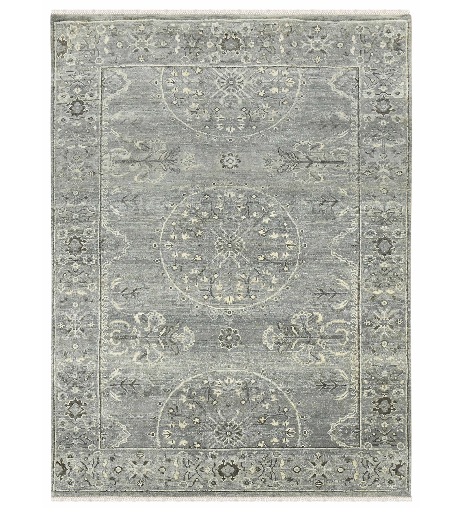 Nuit Arabe Traditional Pattern Hand Knotted Rectangle Anti-Skid Designer Carpet, Area Rug For Bed Room, Living Room - 6'x9'
