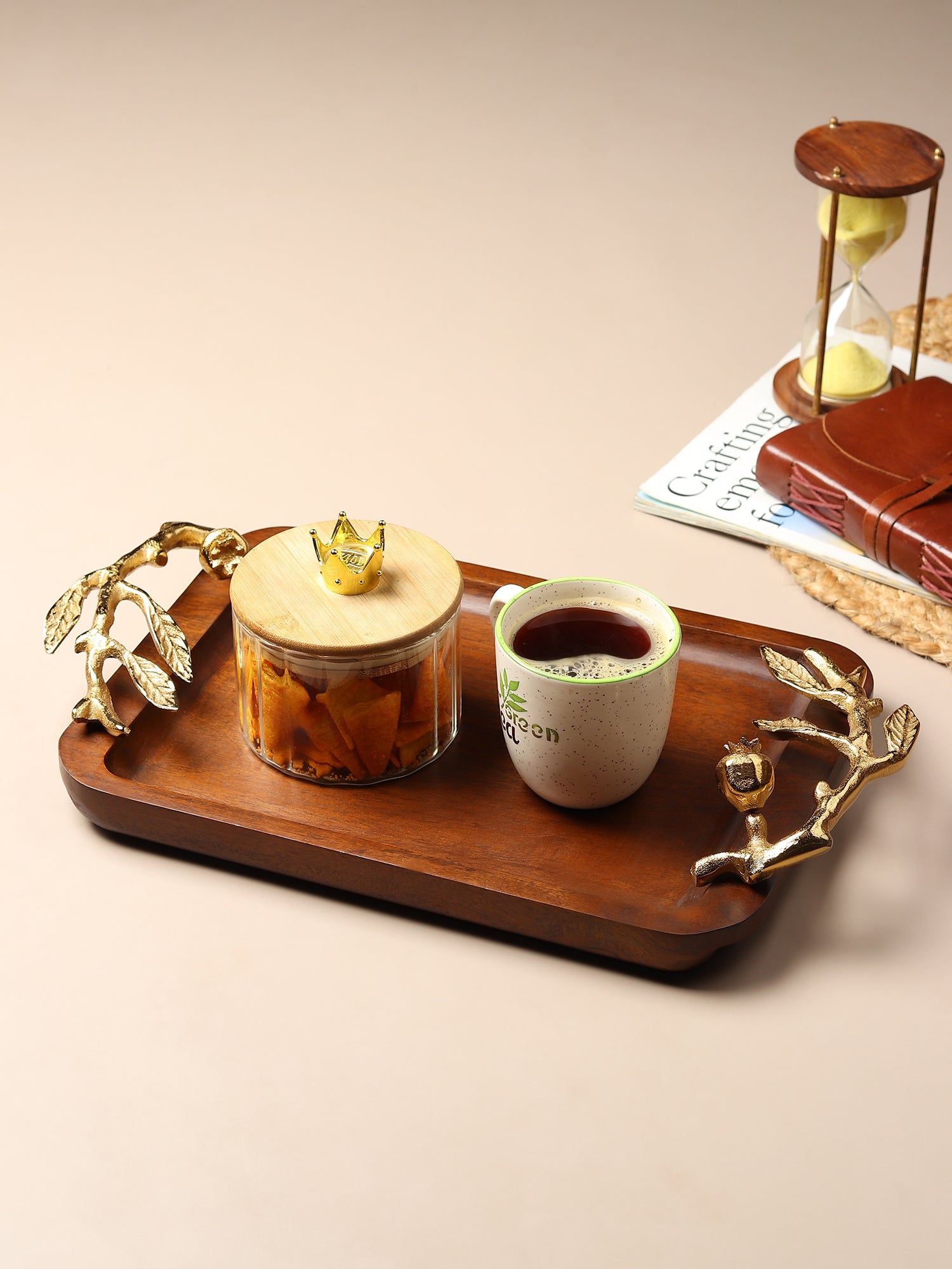 Pomegranate tray gold