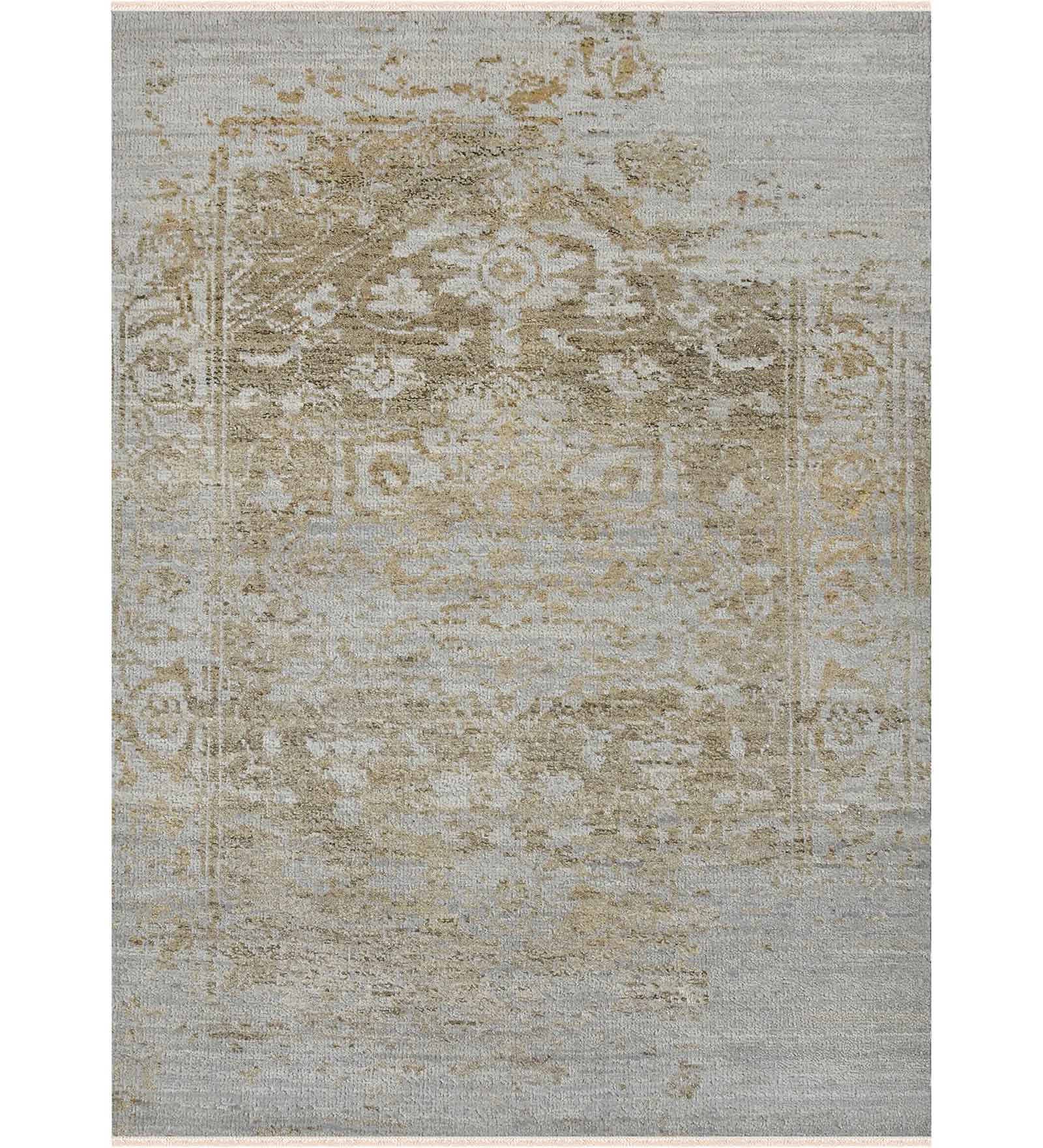 Dazzle Transitional Pattern Hand Knotted Rectangle Anti-Skid Designer Carpet, Prayer Rug For Office Cabins, Small Living Spaces - 2'X3' Saraswati Global