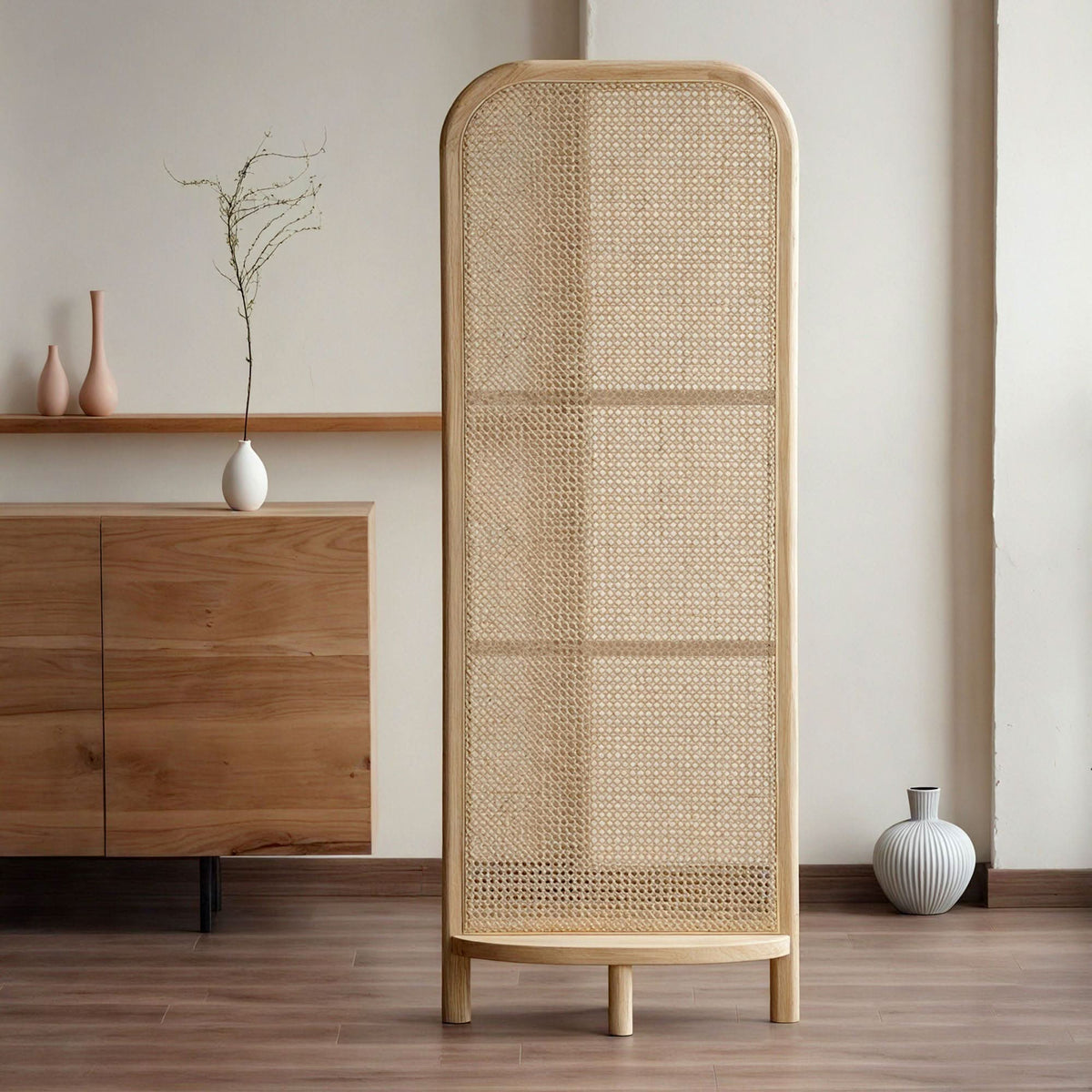 Natural Rattan Room Divider Screen | Stylish Folding Privacy Partition for Home & Office | Ouch Cart OUCH CART