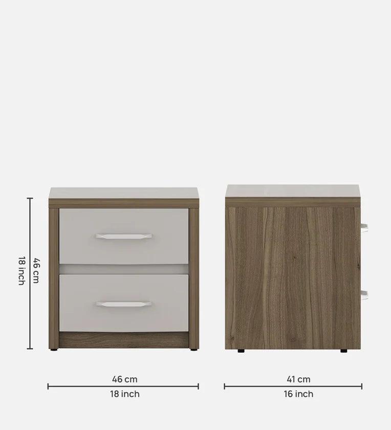 Nora Bedside Table in Lyon Walnut Finish - Ouch Cart