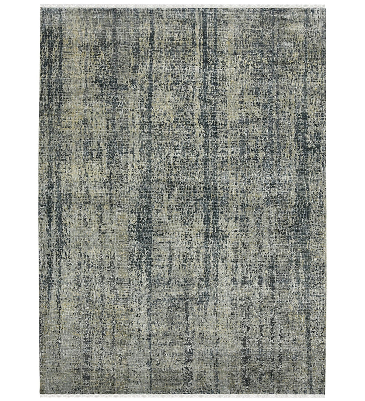 Emerald Modern Pattern Hand Knotted Rectangle Anti-Skid Designer Carpet, Prayer Rug For Office Cabins, Small Living Spaces - 2'X3' Saraswati Global