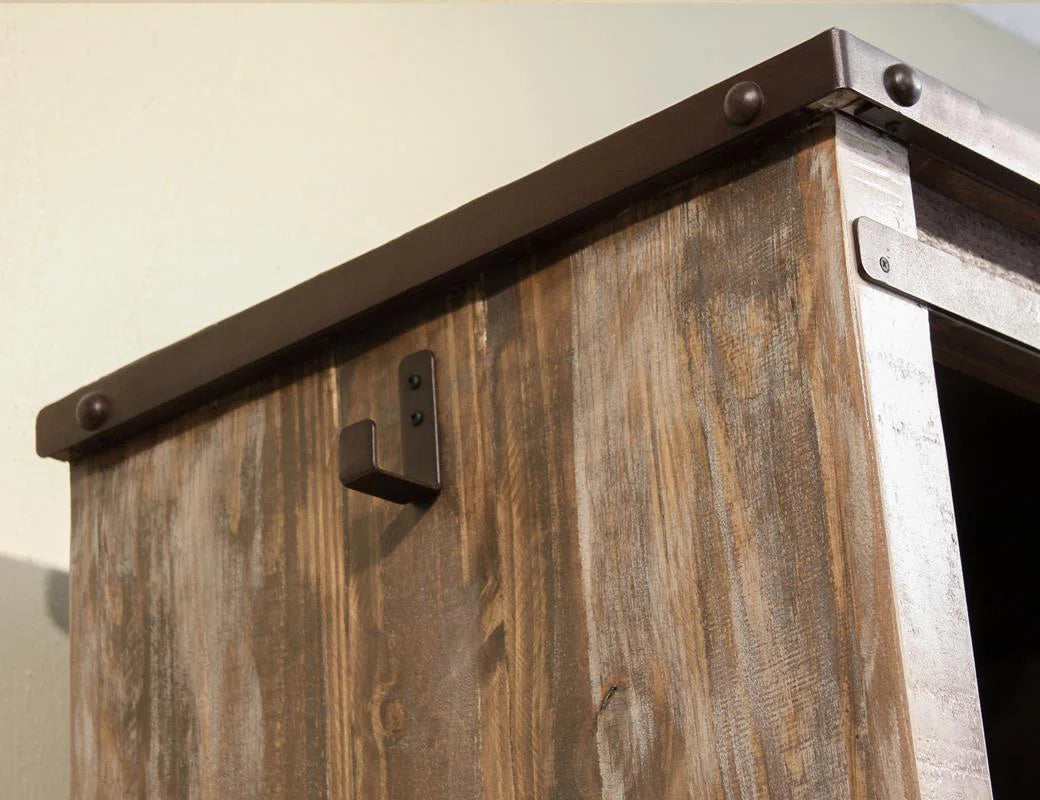 Dodge Solid Wood Wardrobe Armoire – Classic Bedroom Storage Cabinet OUCH CART