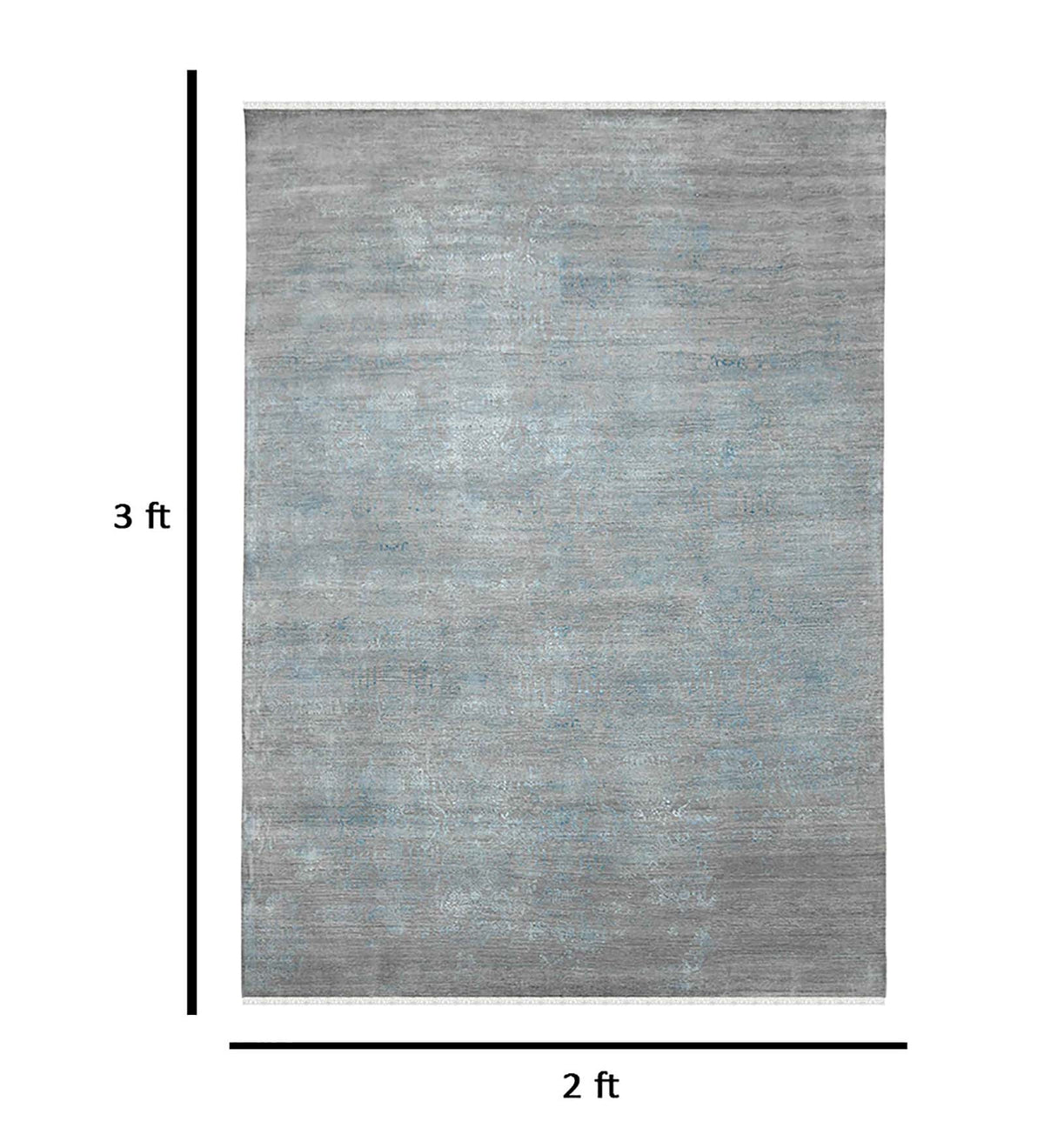 Pearl Transitional Pattern Hand Knotted Rectangle Anti-Skid Designer Carpet, Prayer Rug For Office Cabins, Small Living Spaces - 2'X3' Saraswati Global