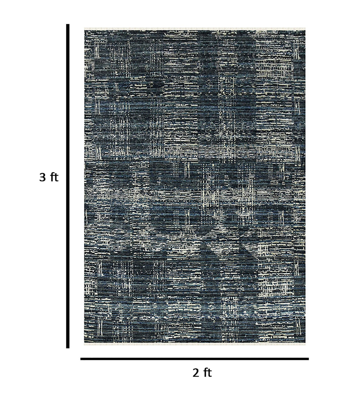 Metropolis Modern Pattern Hand Knotted Rectangle Anti-Skid Designer Carpet, Prayer Rug For Office Cabins, Small Living Spaces - 2'X3' Saraswati Global