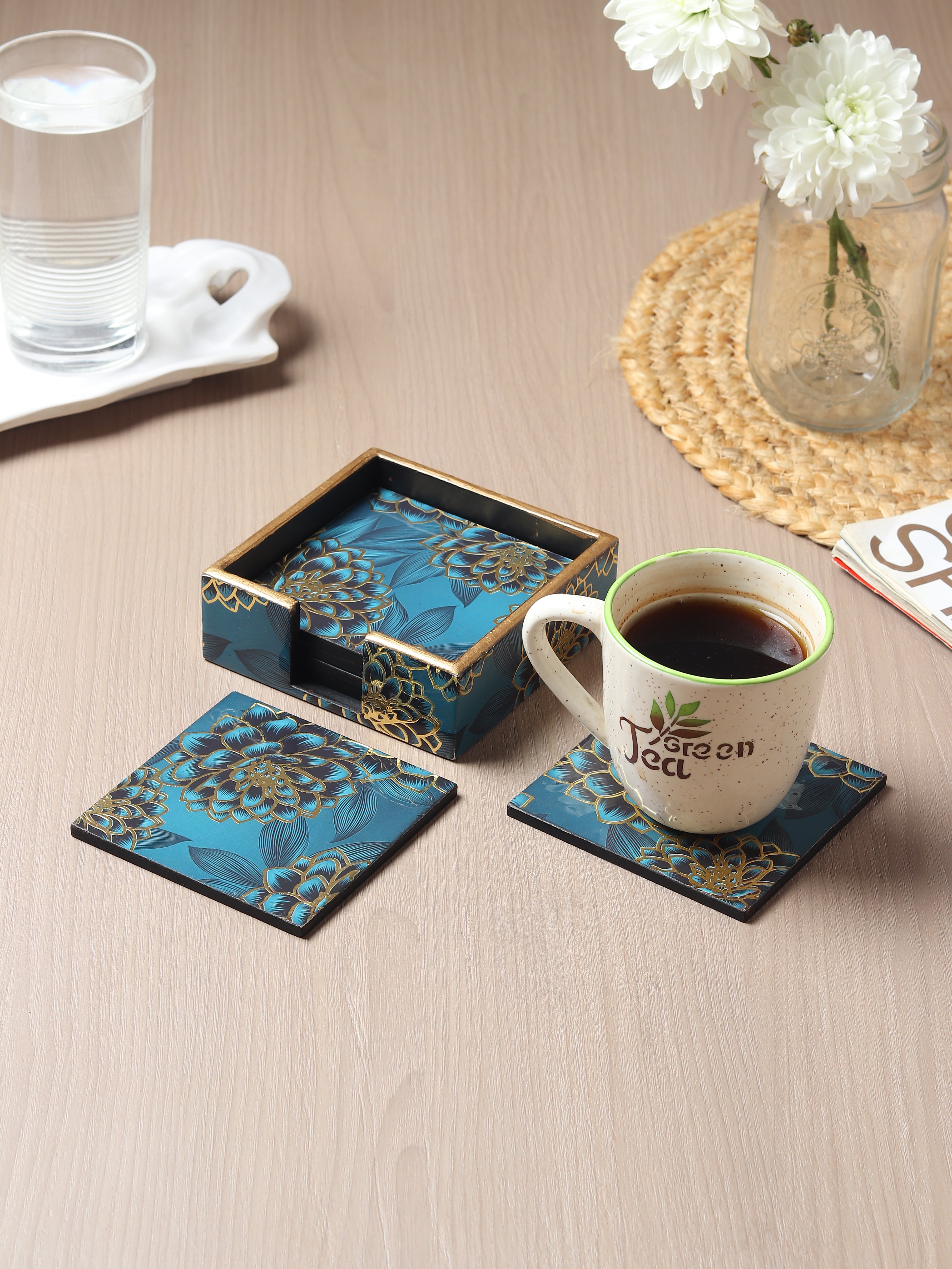 Sapphire Wreath Coaster Set of 4 - Ouchcart