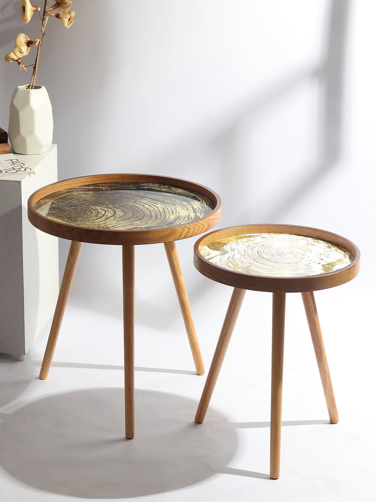Oakveil Brown Table Set of 2 M.M.I. OVERSEAS