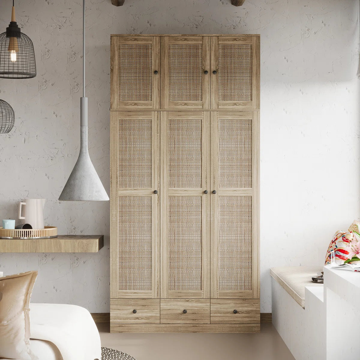 Coleridge Wardrobe Armoire – Elegant Solid Wood Storage Cabinet for Bedroom OUCH CART