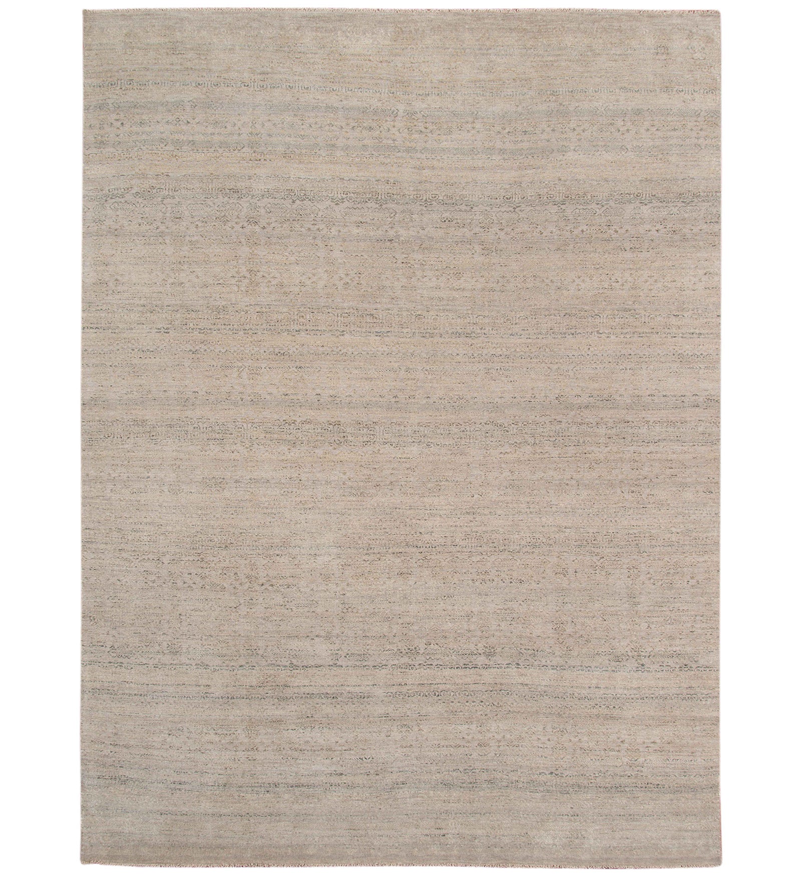 Pearl Transitional Pattern Hand Knotted Rectangle Anti-Skid Designer Carpet, Prayer Rug For Office Cabins, Small Living Spaces - 2'X3'