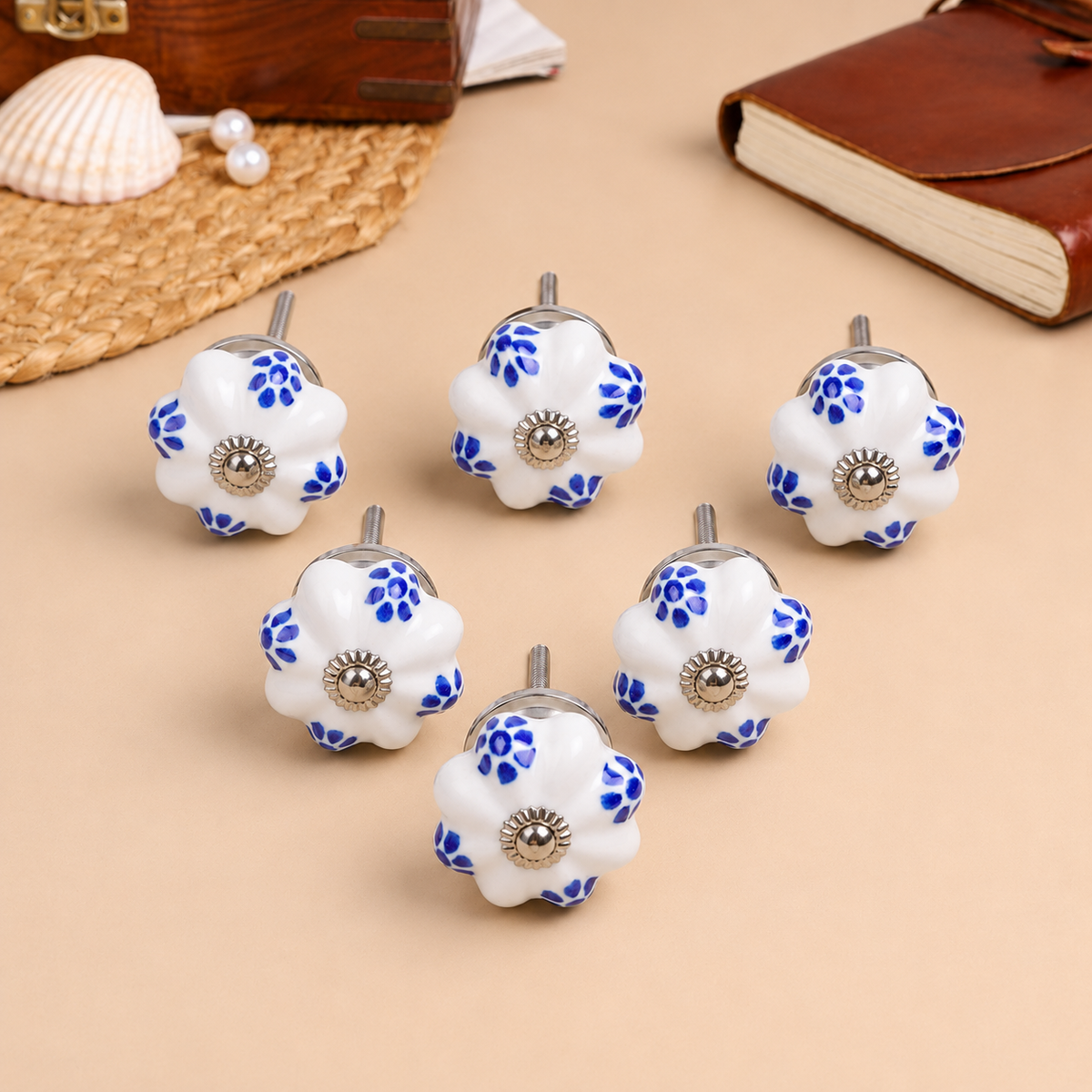 Florisca Knob set of 6 M.M.I. OVERSEAS