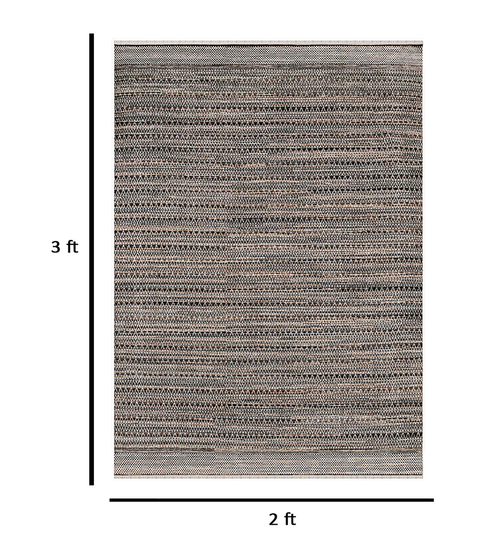 Metropolis Modern Pattern Hand Knotted Rectangle Anti-Skid Designer Carpet, Prayer Rug For Office Cabins, Small Living Spaces - 2'X3'