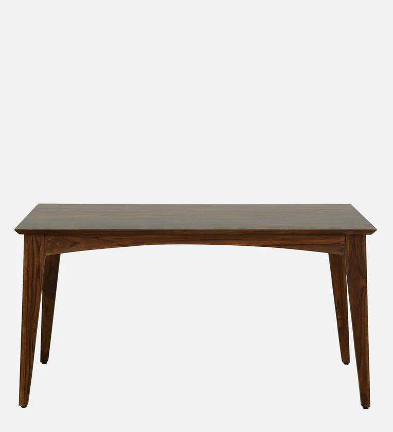 Imported Latin Teak Wood 6 Seater Dining Set In Provincial Teak Finish - Ouch Cart