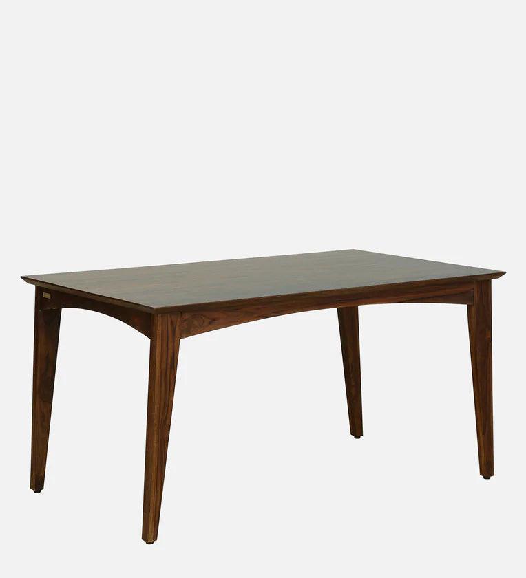 Imported Latin Teak Wood 6 Seater Dining Set In Provincial Teak Finish - Ouch Cart