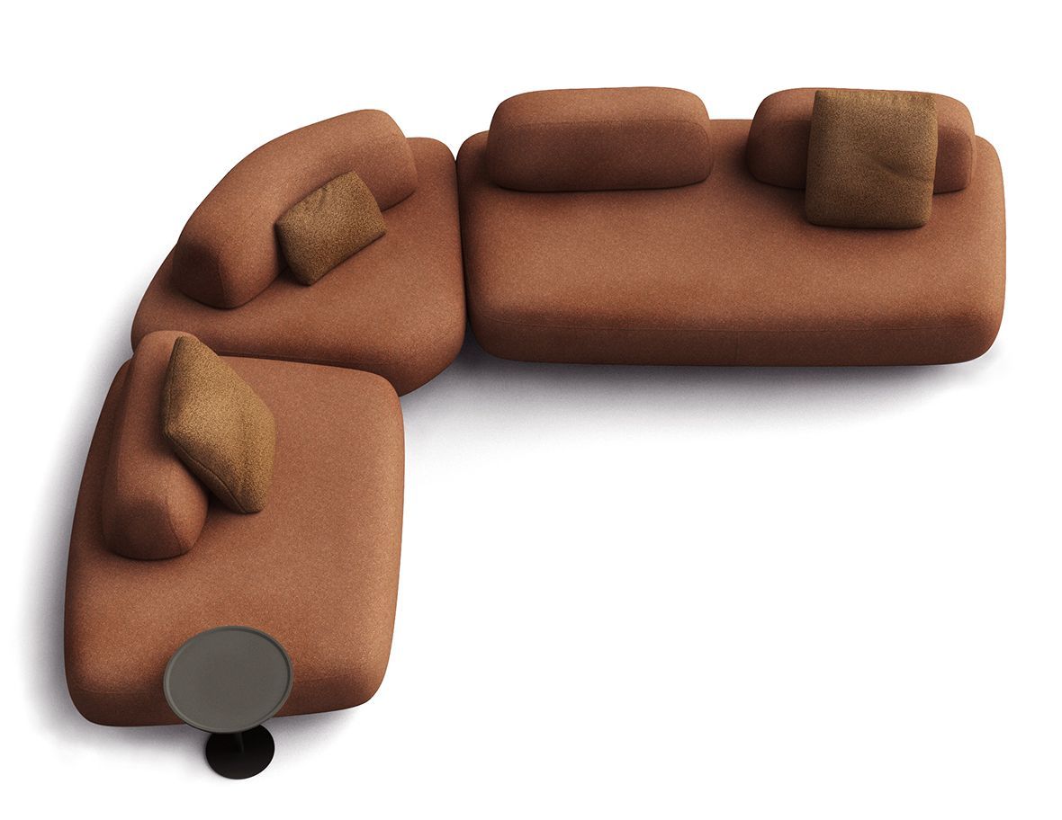 Modern Curved Modular Sofa Set for Living Room | Luxury Upholstered Sectional Couch with Cushions OUCH CART